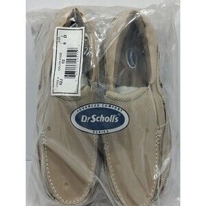 Men's Dr Scholls 42J-02 Beige Kahki Leather Casual Loafer Shoes Size 8D